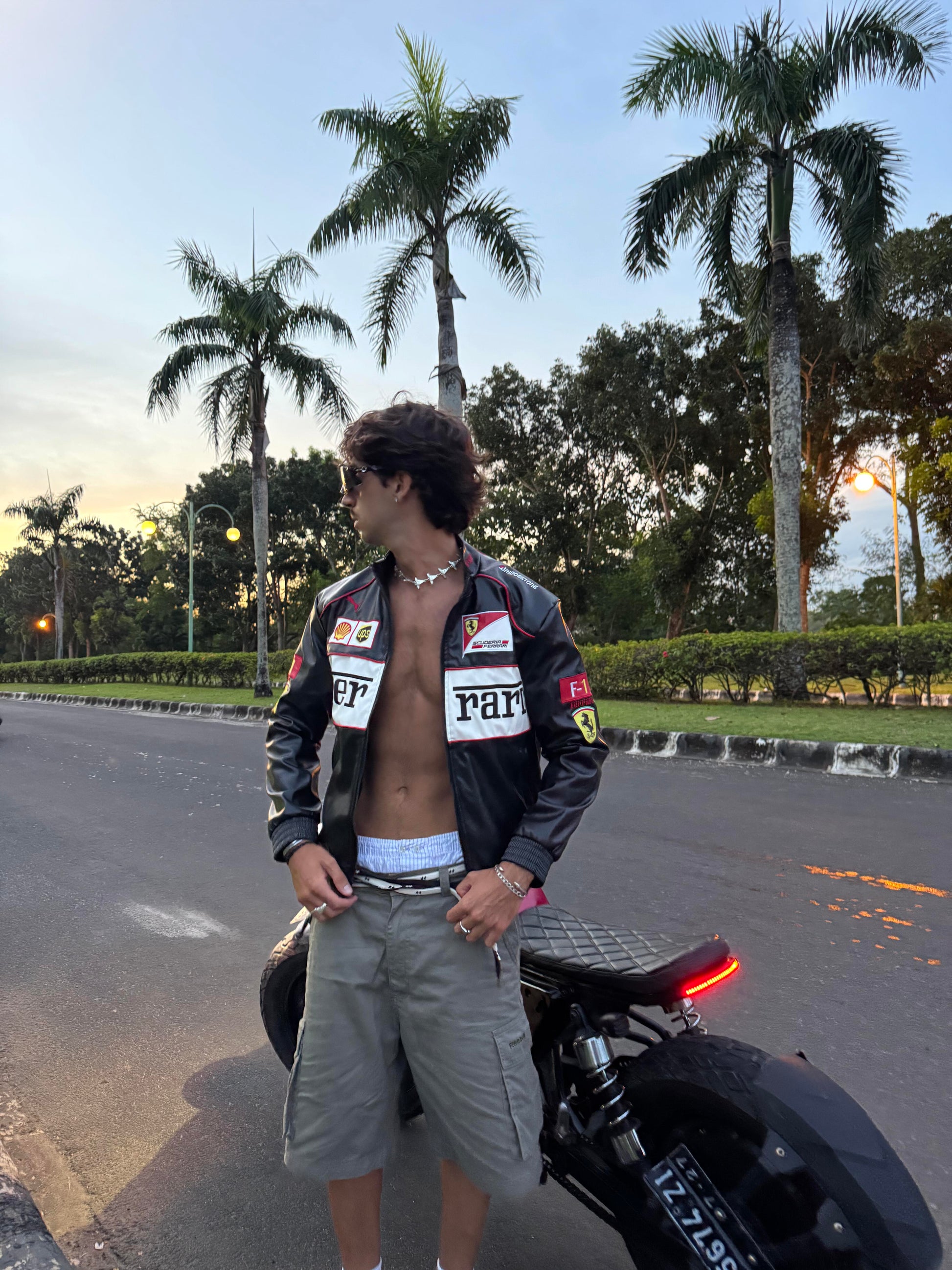 Ferrari F1 Vintage Leather Jacket